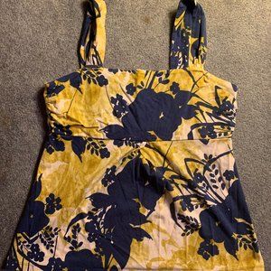 Ann Taylor tank top empire waist & floral print
